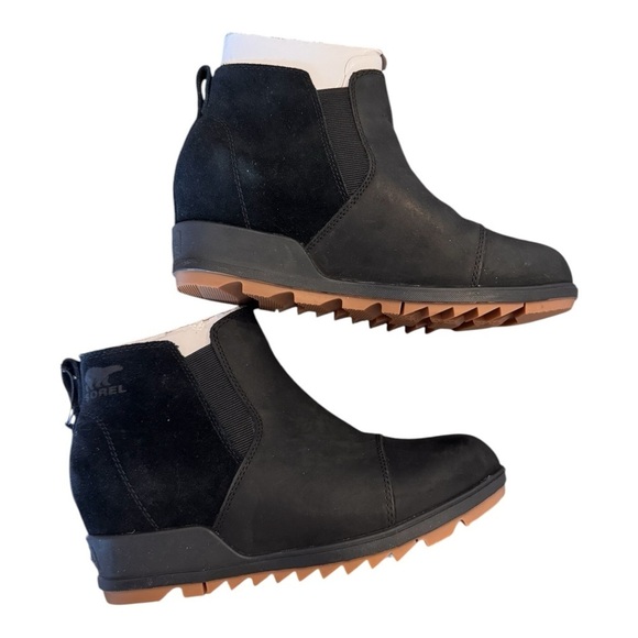 Sorel Evie Bootie Pull-On Ankle Boots in Black NIB - Picture 2 of 10